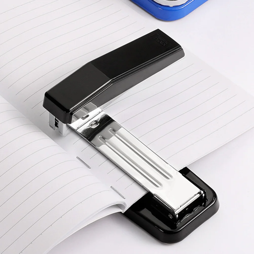 

Desktop Stapler 360 Degree Rotation Classic Simple Stapler Stationery Supplies for Home Office School (Black, No Stapling Nail)