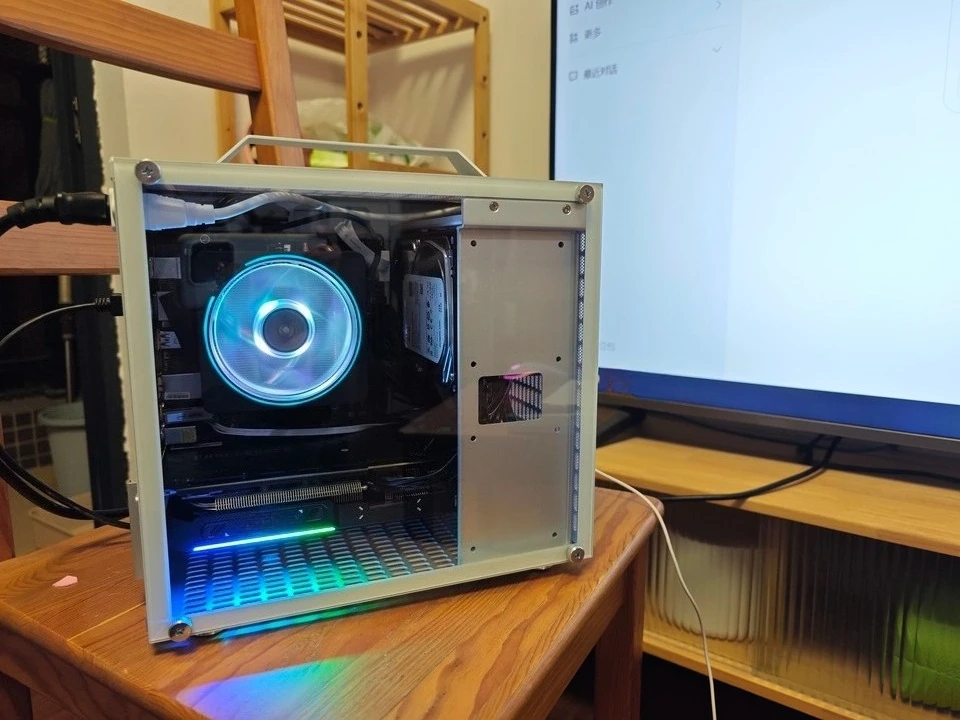 Portable Side Transparent All Aluminum Mini ITX Case with SFX Power Supply