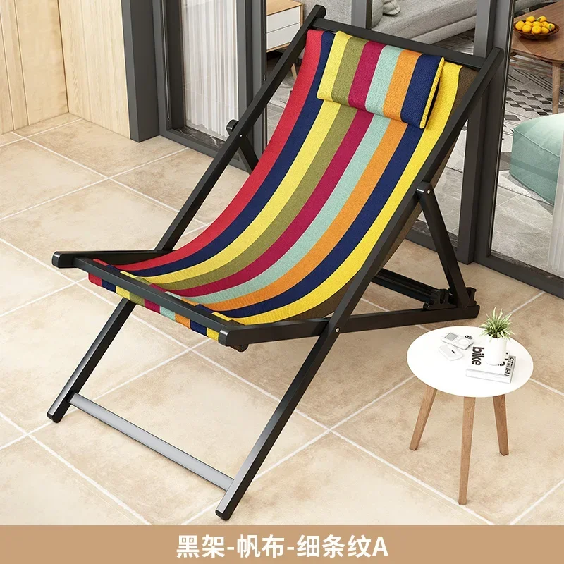 Portable Folding Beach Chair Home Living Room Balcony Lounge Chair Outdoor Office Adjustable Nap Sillas Outdoor Furniture WKOC