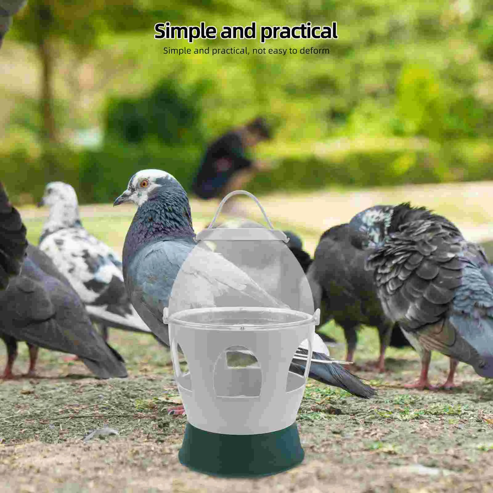 Pigeon Drinker Poultry Water Container Parrot Drinking Bowl Bird Feeders Chick Waterer Kit Abs Cups Automatic Dispenser