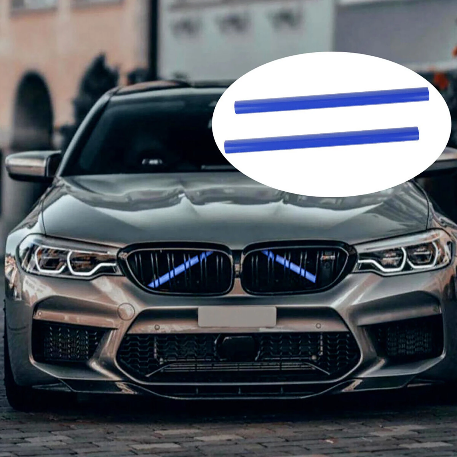 

2Pcs For BMW Car Plastic Front Grill Stripes Kidney Grille Insert Trim For BMW 1/2/3/4/5/6/7 Series F20 F22 F30 F32 Accessories