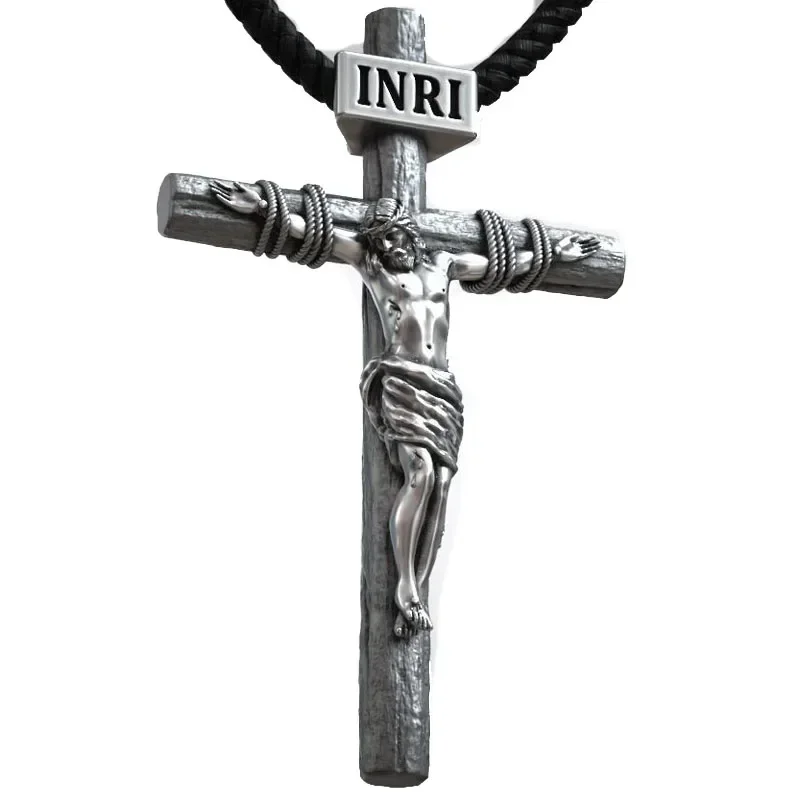 10g 3D Jesus Christ Cross Christian Catholic Pendant Customized 925 SOLID STERLING Silver Pendant