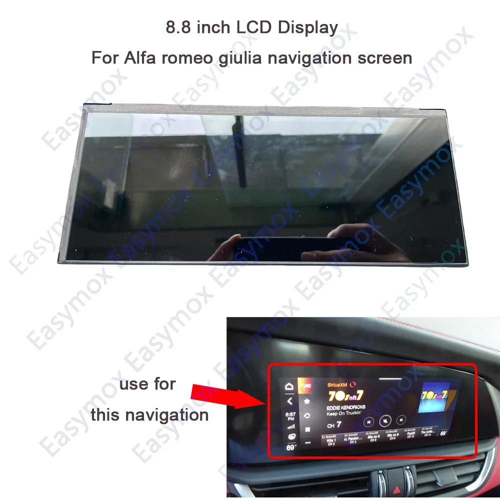 

For Alfa Romeo Giulia 2015-2023 Car Accessories GPS Navigation Screen LA088DV1SL01 8.8 Inch Digital LCD Display