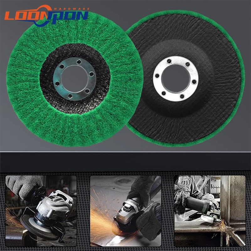 4.5inch 115mm Nylon Fiber Flap Disc Polishing Grinding Wheel Abrasive Buffing Grinding Discs for Angle Grinder Metal Surface
