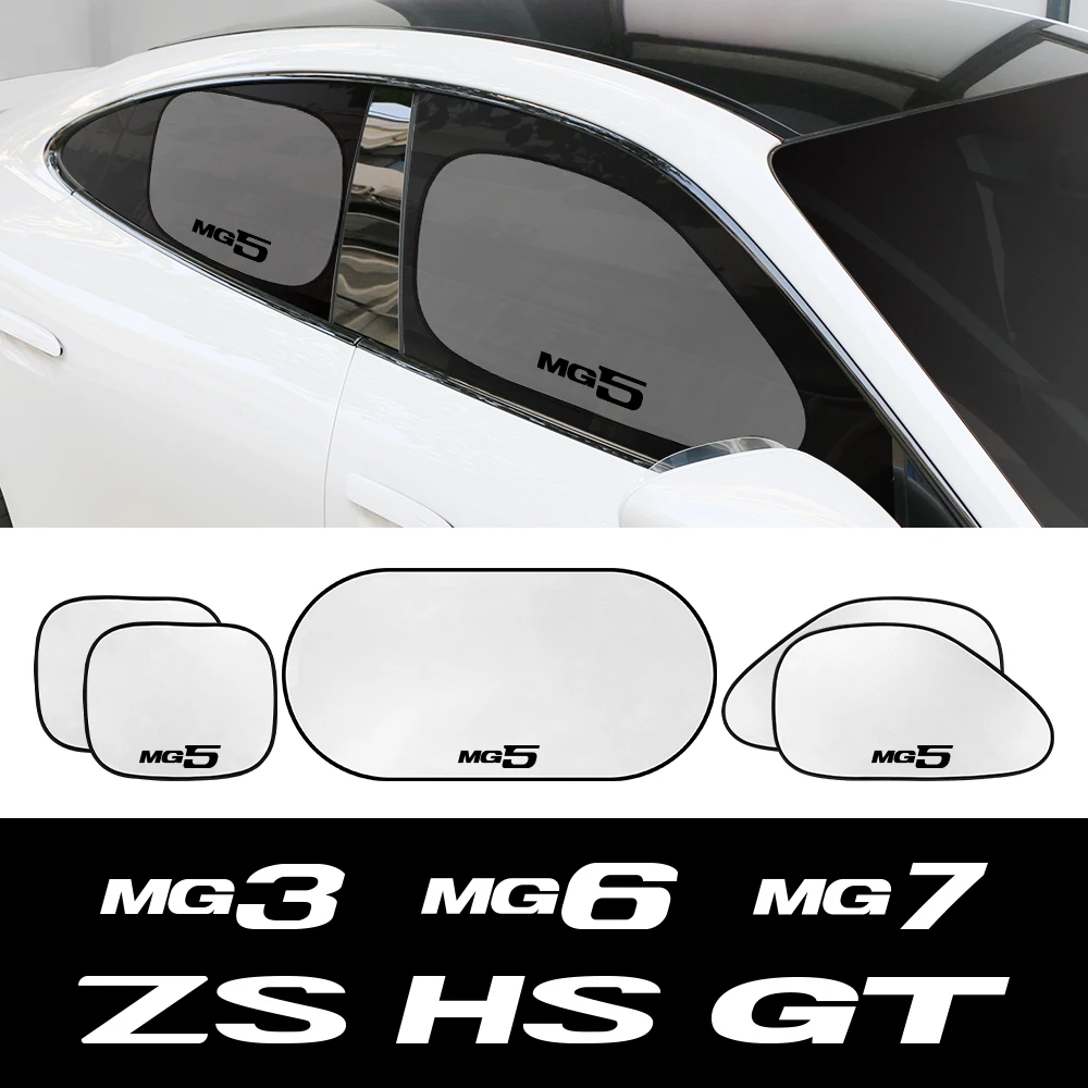 5pcs Car Window Sunshade Cover Blocks UV Rays Sunshade Umbre Auto Exterior Accessories For MG ZS HS GT HECTOR MG3 MG5 MG6 MG7