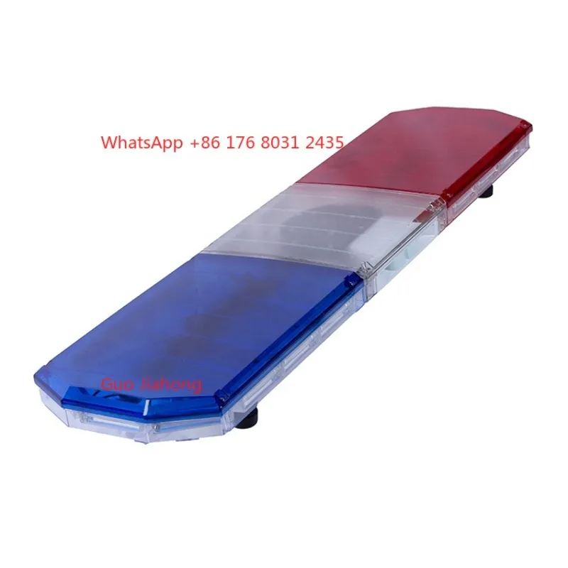 

47inch Toproof Mount Red Blue LED Warning Lightbar with 100w Siren Amplifier for Ambulance