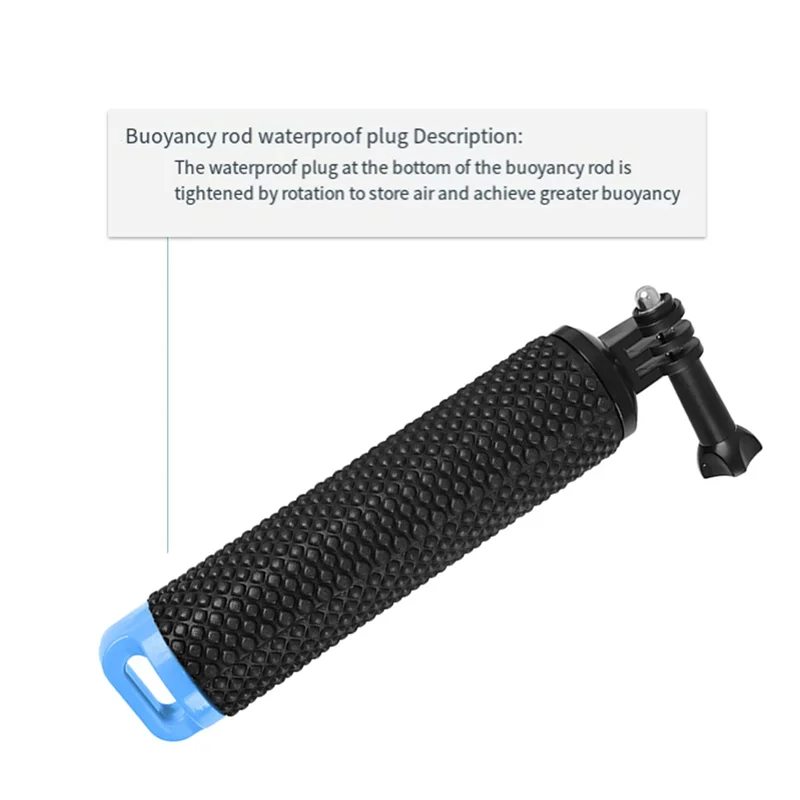 ด้ามจับลอยน้ํากันน้ําสําหรับกล้อง Gopro Hero 12/11/10/9 Insta360 DJI Osmo พร้อมอะแดปเตอร์ 1/4 นิ้ว