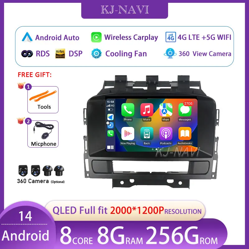 For Opel Astra J 2011-2014 Buick Excelle GT XT Radio Carplay Car Multimedia Player Intelligent System Android Auto Navigation