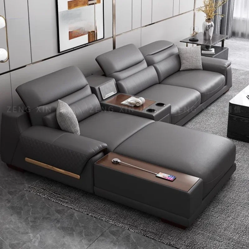 

Corner Genuine Leather Sofas Minimalist L Shape Modern Nordic Sofa Loveseat Recliner Sofas Modernos Para Sala Home Furniture