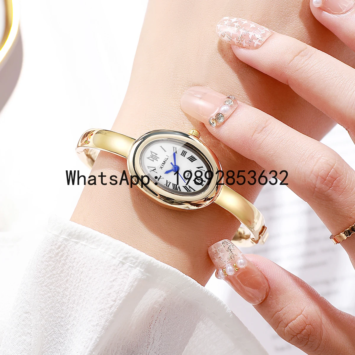 LYY Elegant Oval Roma Dial Women Quartz Watch Fashion Bracelet Strap Ladies Wristwatch Reloj Mujer