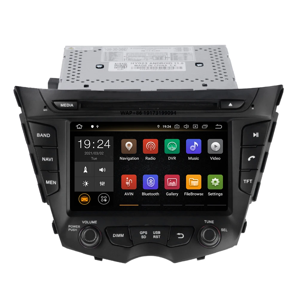 Car Radio for Veloster 2011-2017 Navigation Touch Screen Built-in DSP Wireless Carplay Multimedia Player Head Unit