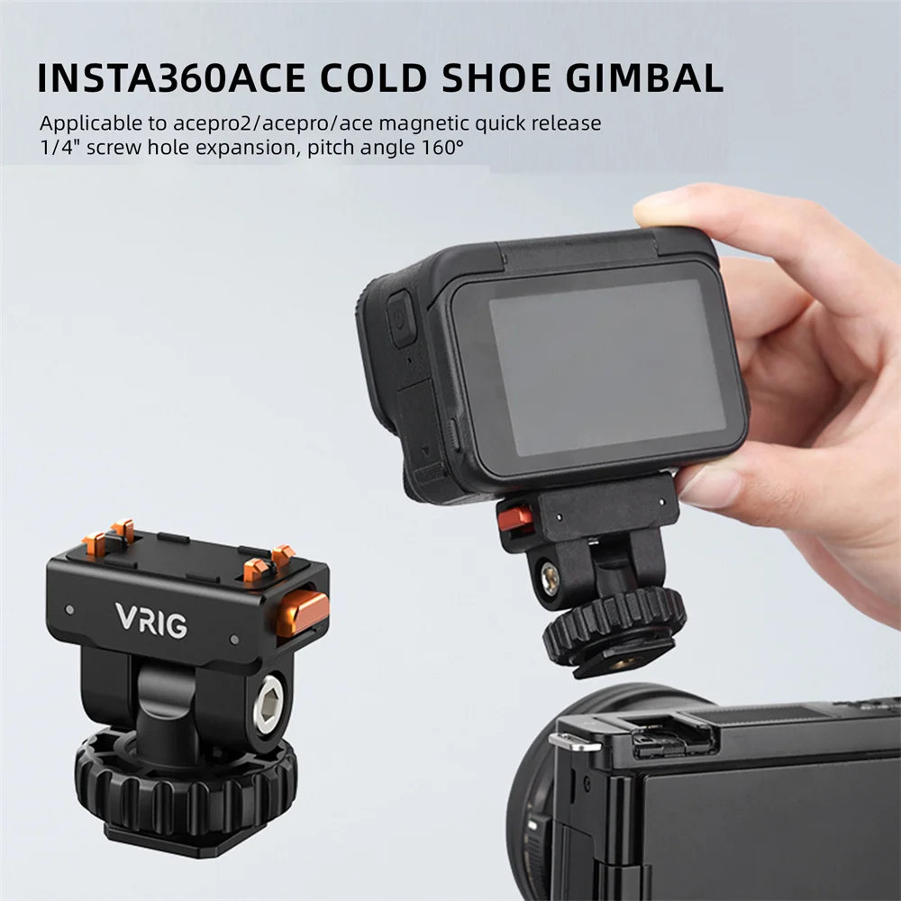 VRIG Cold Shoe Camera Mount with 1/4'' Magnetic Quick-release