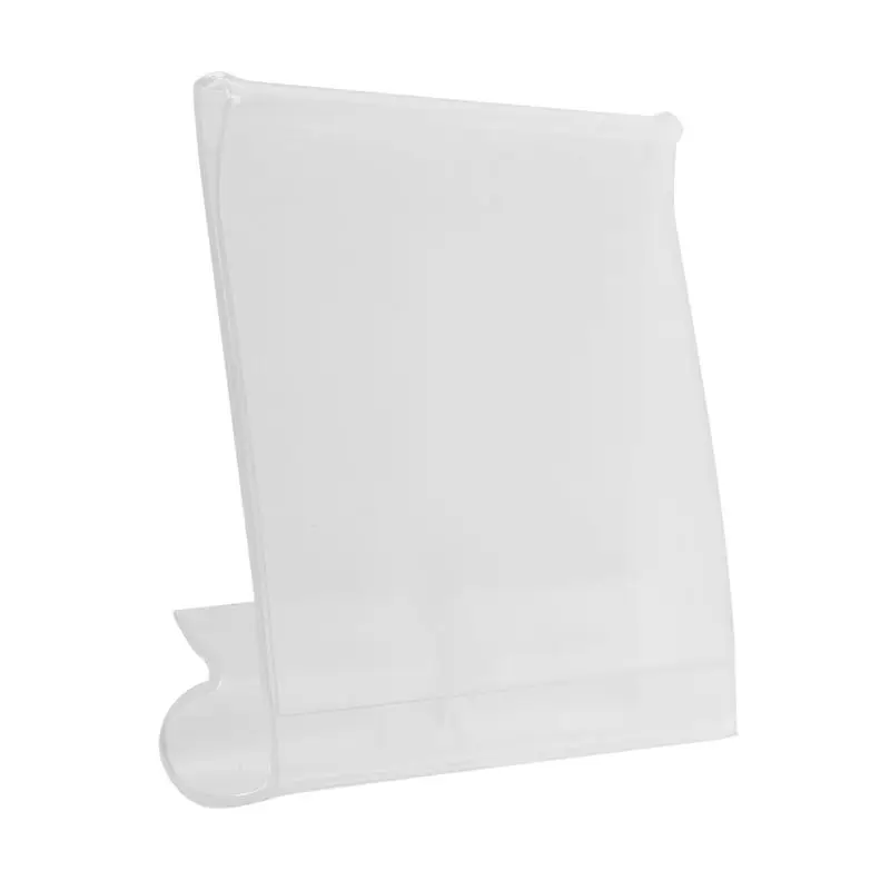 A56K 100Pcs Clear Plastic Label Holders for Wire Shelf Retail Price Label Holders Merchandise Sign Display Holder (6 x 4 cm)
