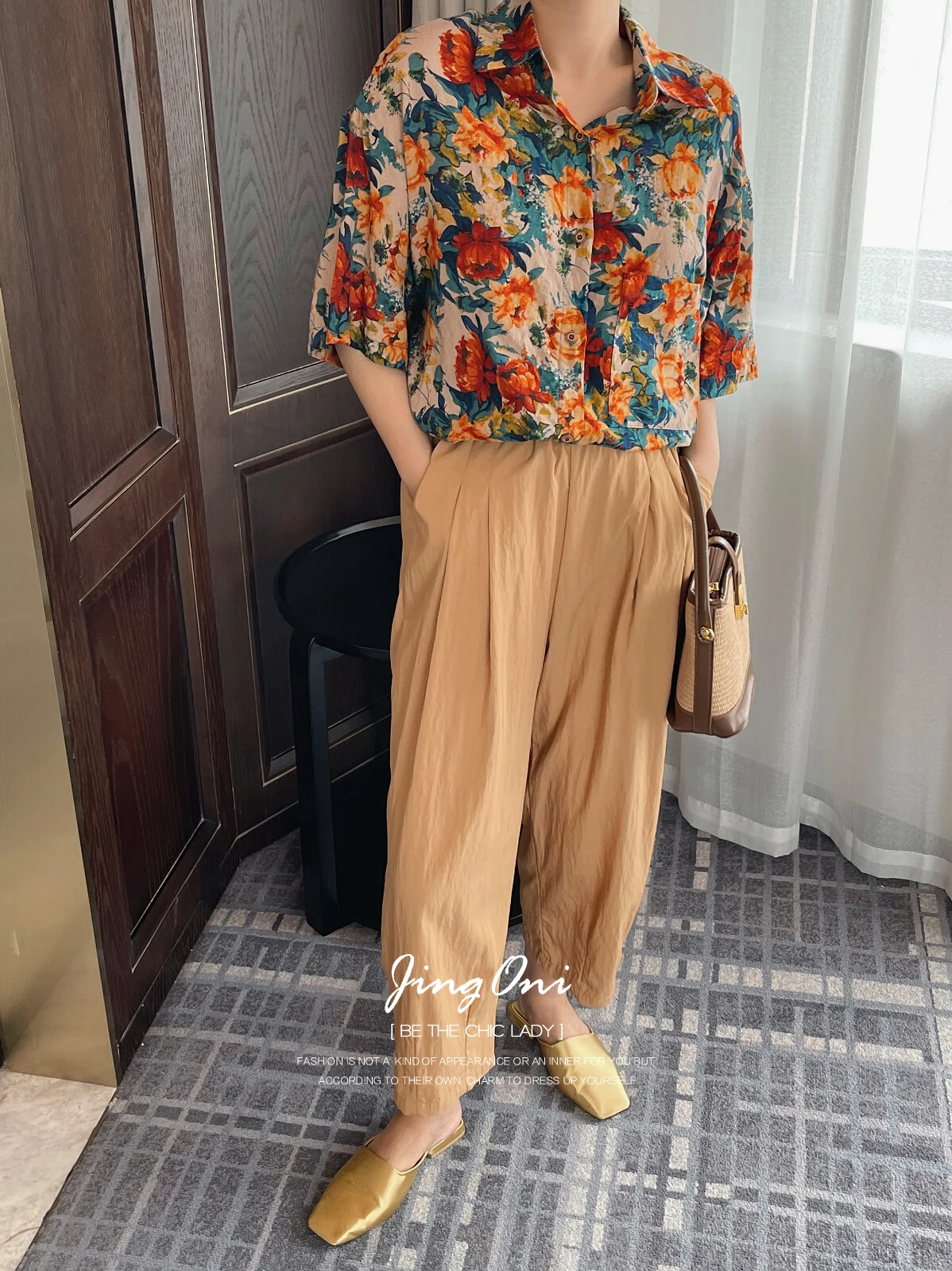 Bloemenshirts Blouses Y 2K Dameskleding 2024 Zomermode Koreaanse Stijl Elegante Vintage Top Korte Mouw Casual Crop Oversized