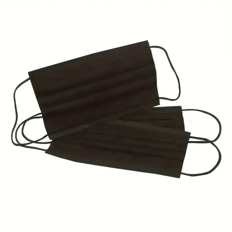 100–1000 Stück schwarze 3-lagige Einwegmasken für Erwachsene, bequeme elastische Ohrringe, staubdicht, unverzichtbare Maske für den täglichen Gebrauch im Freien – Detail 7