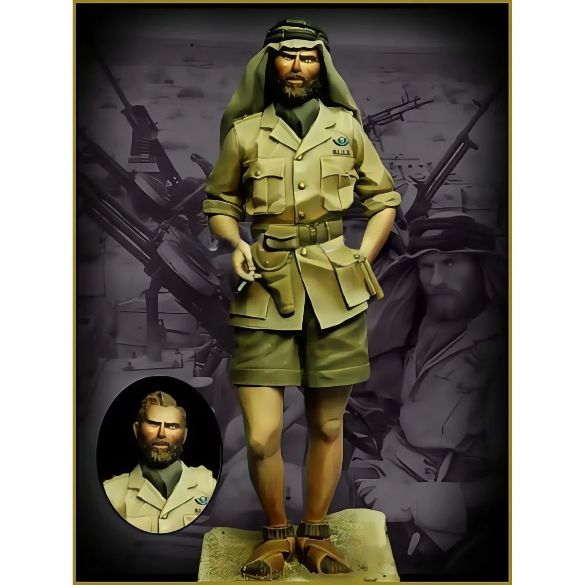 

1/18 scale resin figure kit without paint, military-themed SAS Cairo (2 heads), unassembled and unpainted GK model set.