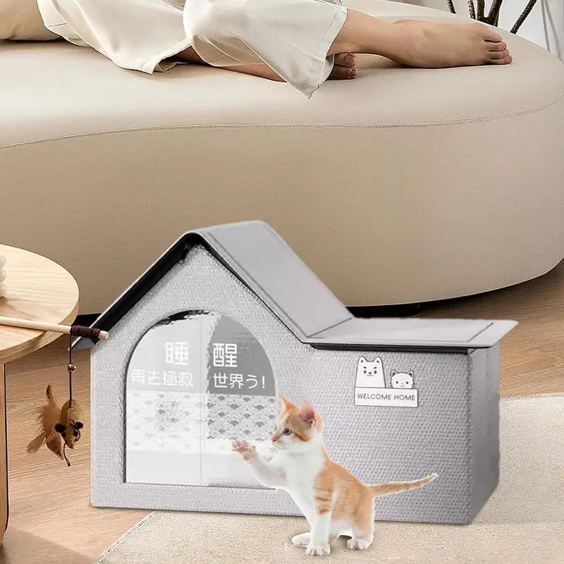 

Dog House AC Cat Air-Conditioned House With 2 Absorbent Cotton Bags Waterproof Large Dog Shelter Cat And Dog House Air