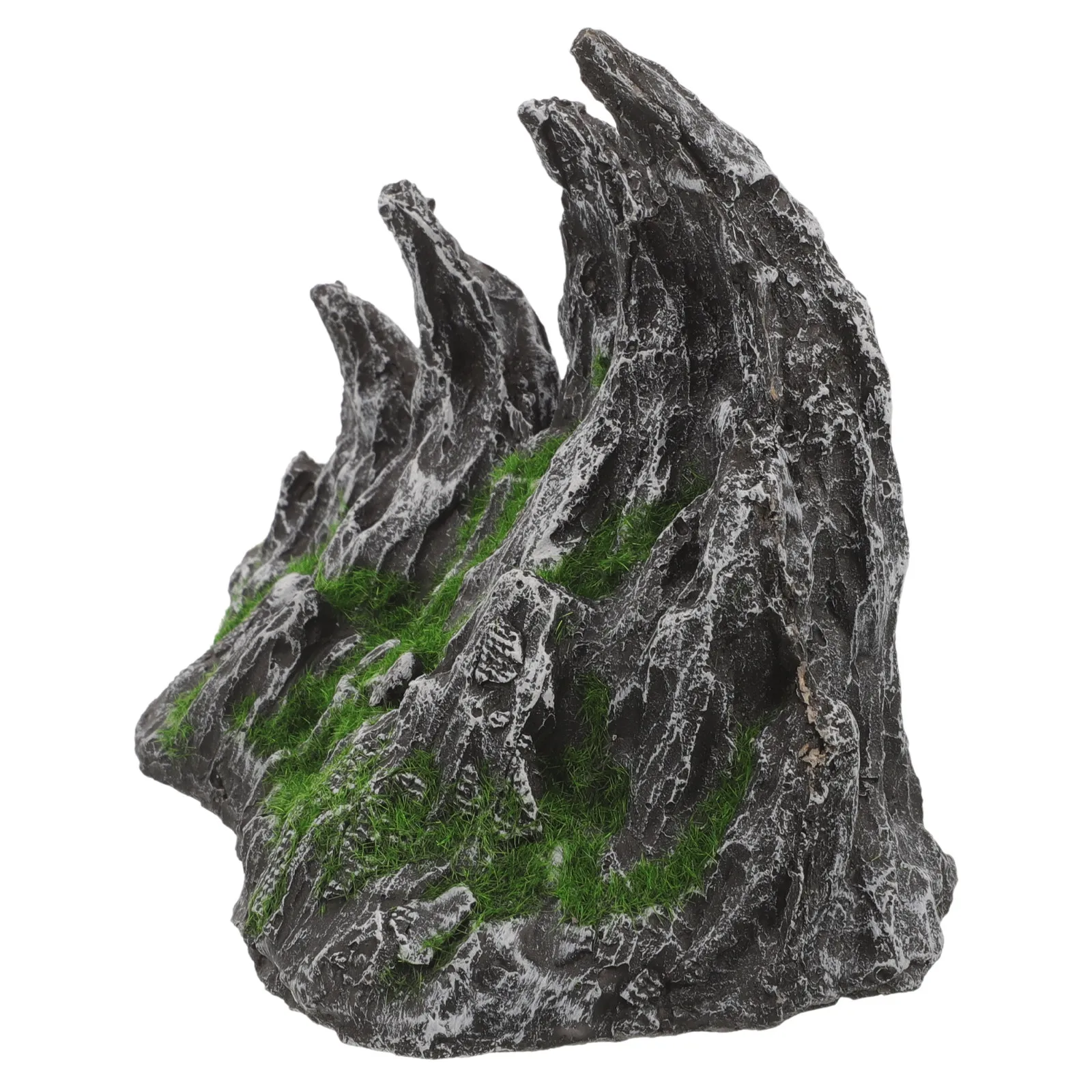 Aquarium Mountain Decor Simulation Rockery for Fish Tank Large Tall Realistic Moss Texture Safe Mountain Flour Material Fish