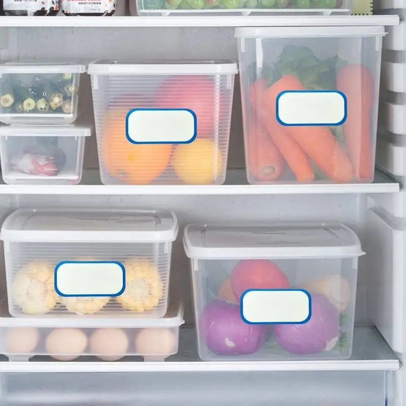 HX6D Съемные пустые наклейки для пищевых продуктов, этикетки для продуктов питания для холодильника и морозильной камеры, рулон