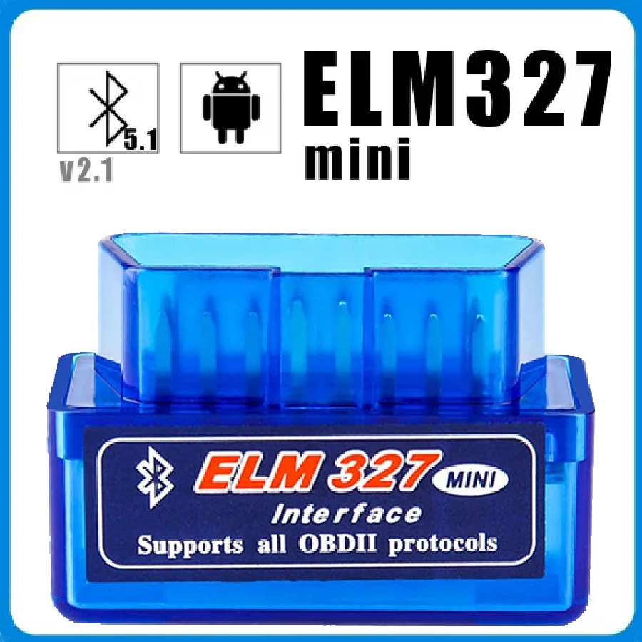 Bluetooth 5.1 ELM327 V2.1 Auto OBD2 Scanner Auto Diagnostic Tool Code Reader Tool Super MINI ELM 327 V1.5 Voor Android