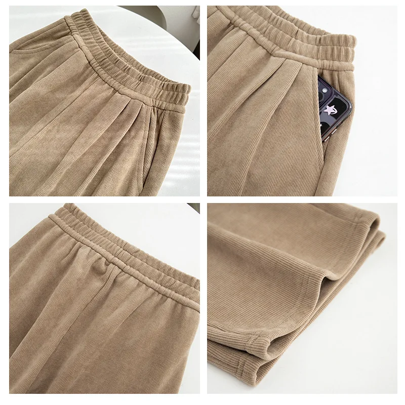 

Wide-legged Trousers Female Merad Yamamoto Trousers Padded Autumn and Winter New High-waisted Draping Feel Thin Casual Loose Str