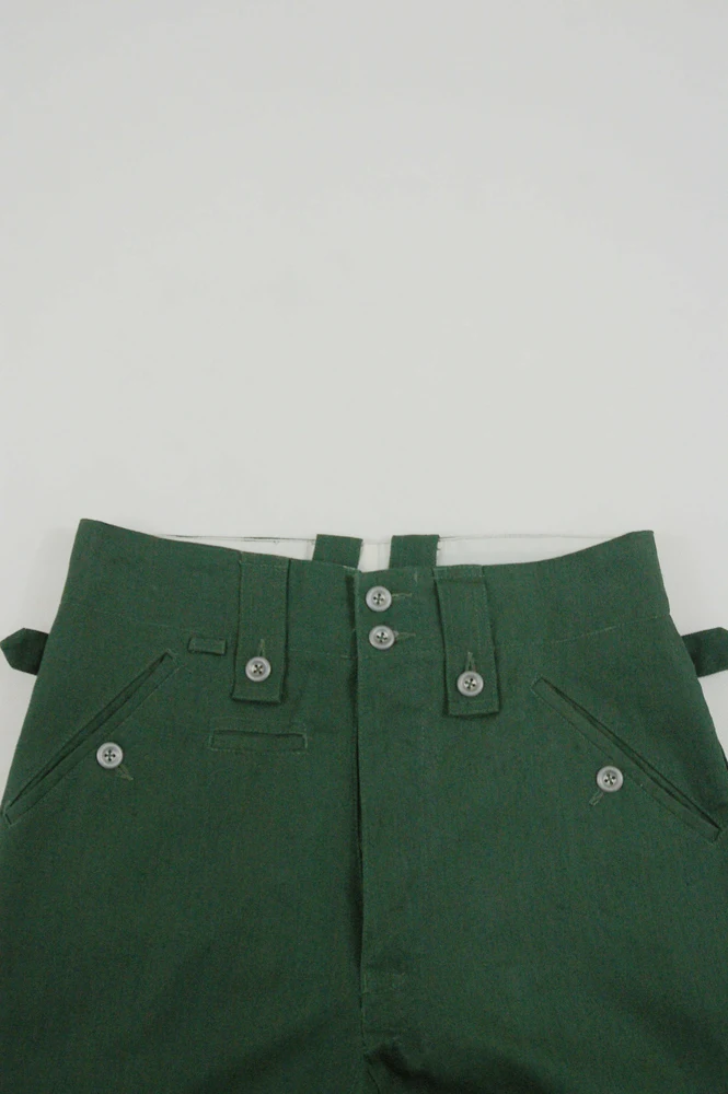 GUHB-005 WWII German M43 summer HBT reed green field trousers keilhosen