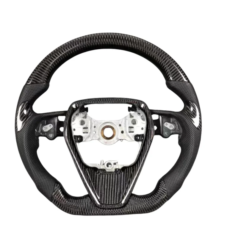 

Customized Suede Carbon Fiber Steering Wheel for Asia Dragon 8th Camry Corolla Leather Steering Wheel Car Accessories