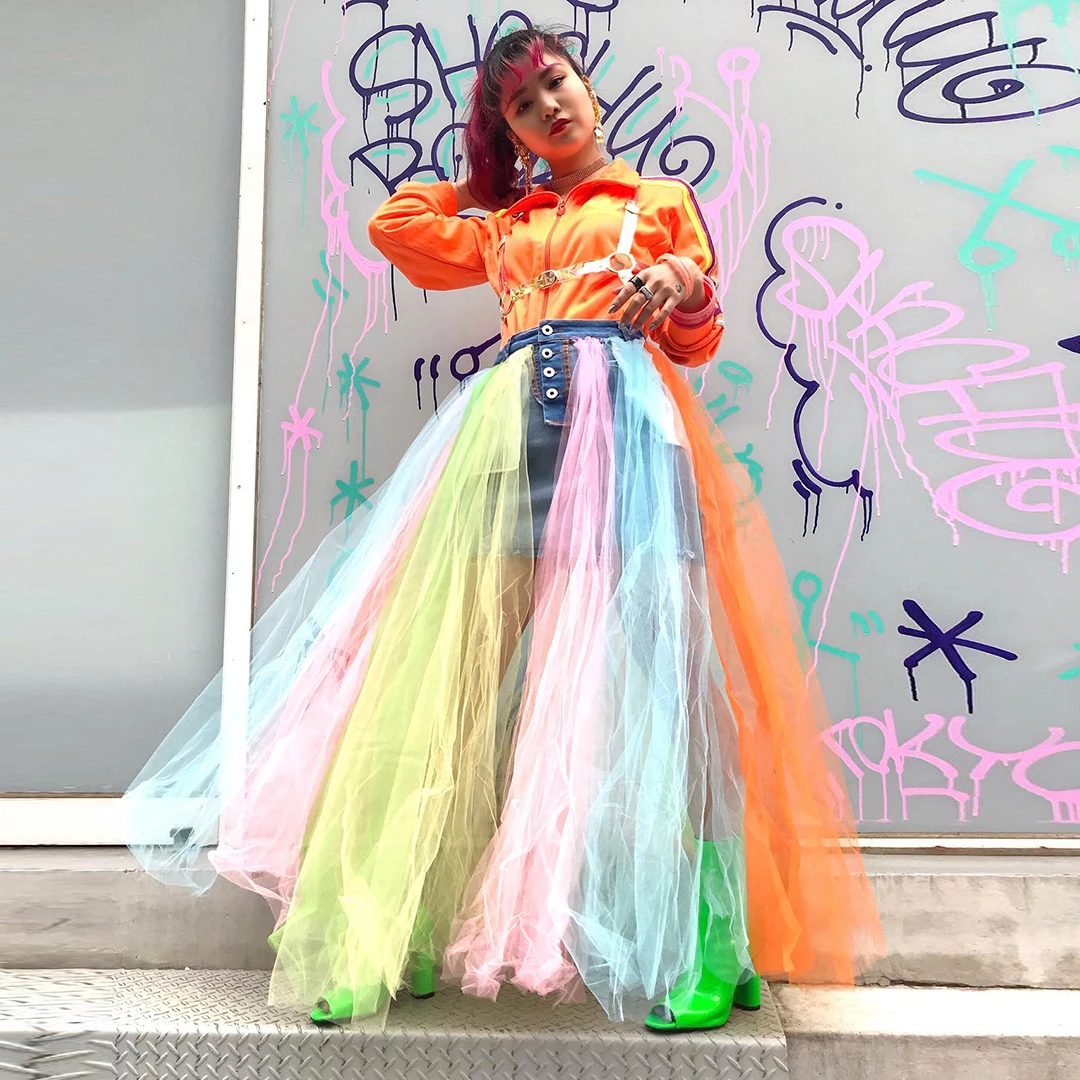 

Разноцветная тюлевая юбка-накидка, съемная тюлевая юбка А-силуэта для вечерних платьев, свадебная юбка в пол, юбка-миди