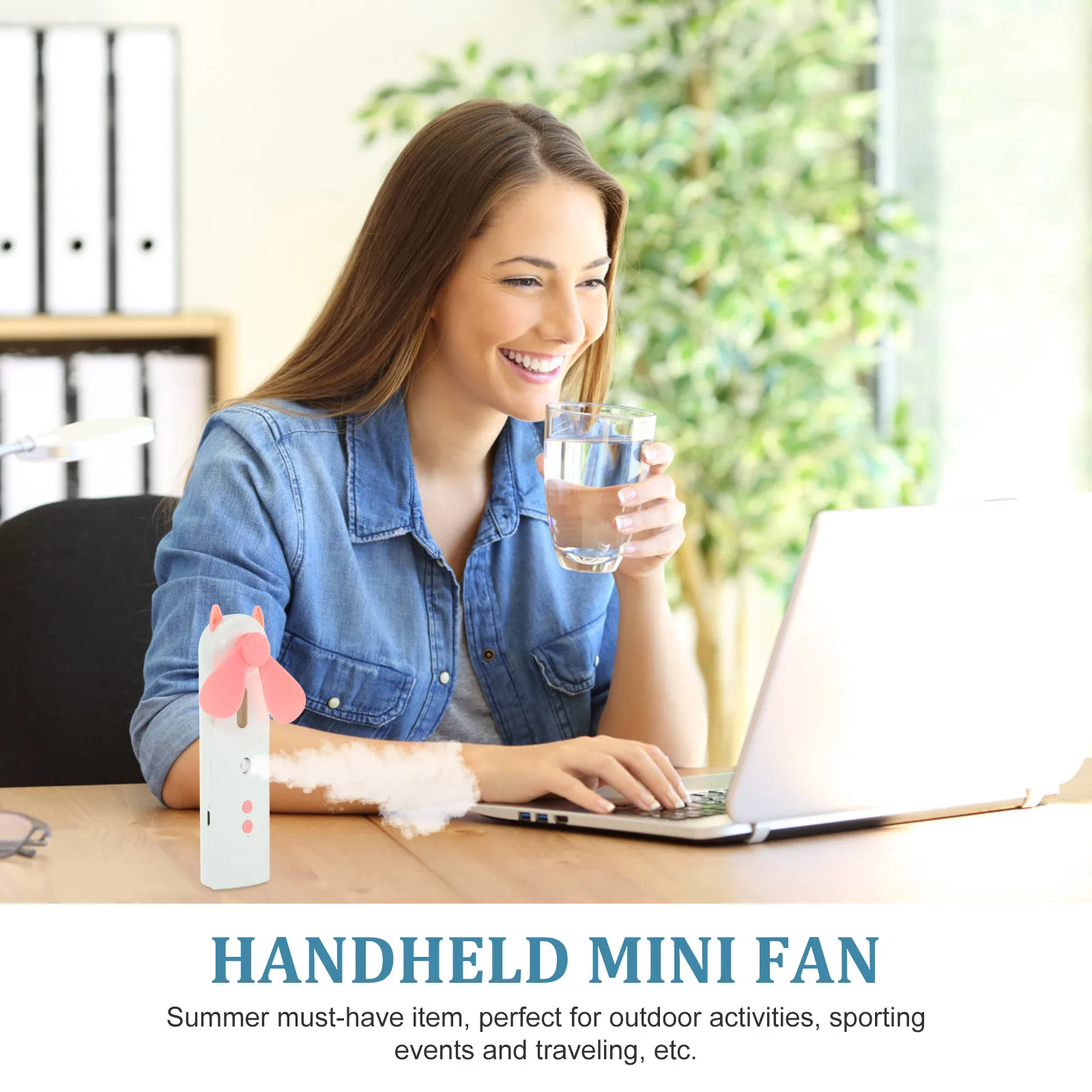 

Humidification Fan Rechargeable Portable Cooler ABS Water Misting Mini USB