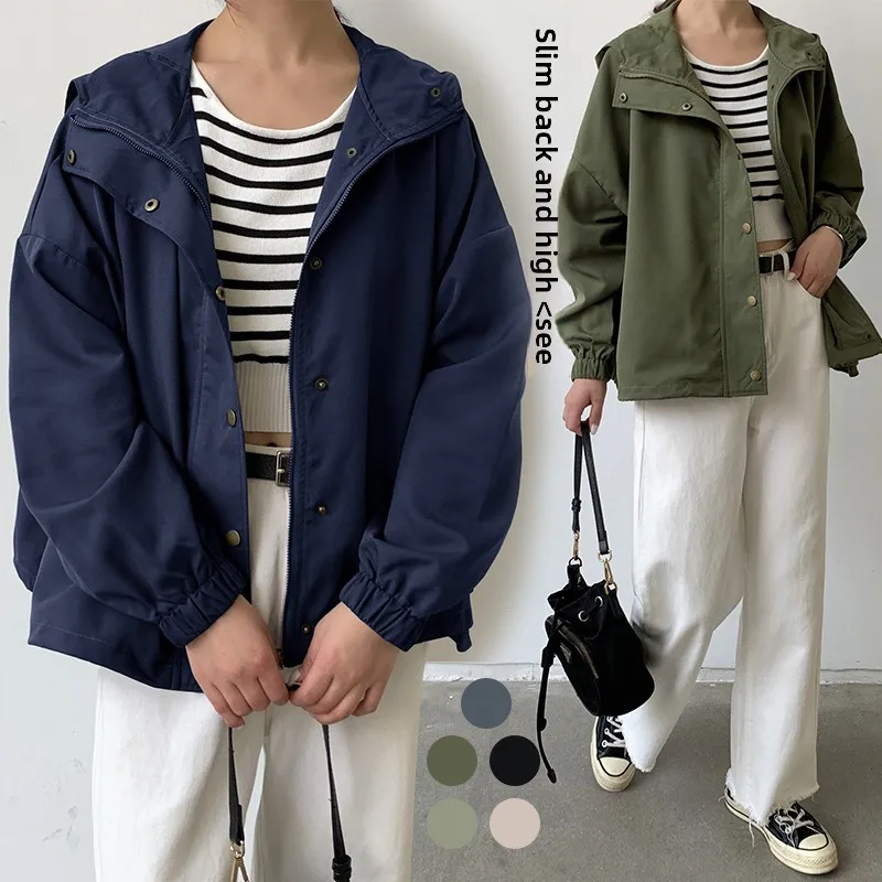 

Повседневная свободная женская рабочая одежда ort Jaet Faion, длинное пальто из полиэфирного волокна с принтом f, пальто с высоким воротником и пуговицами