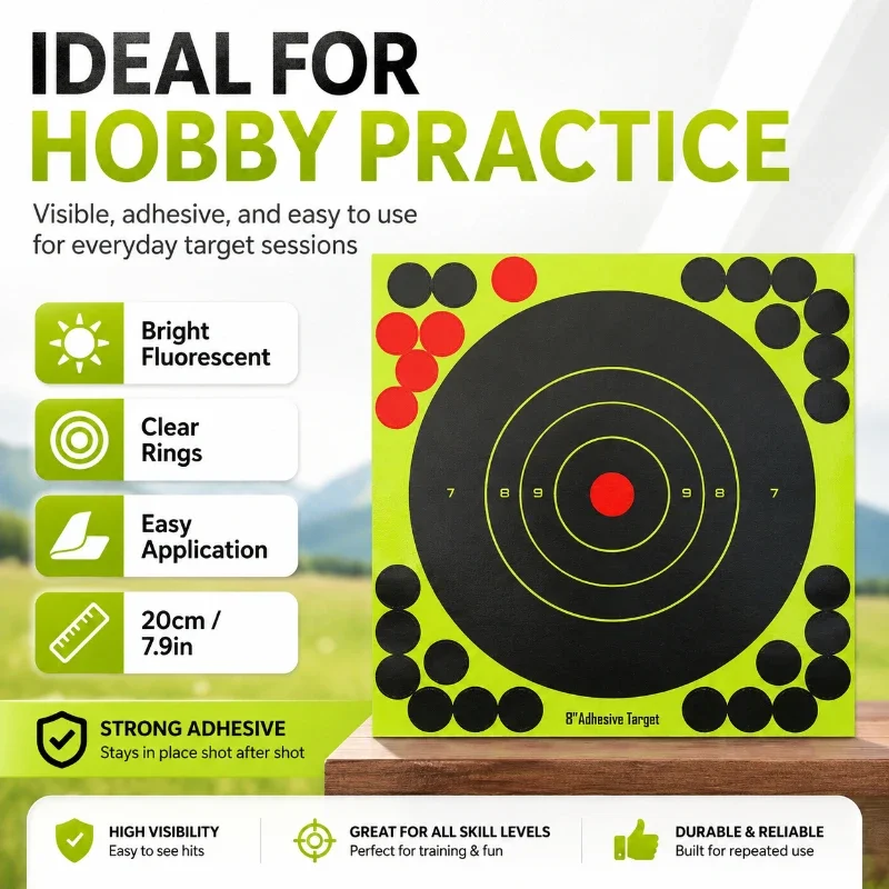 Strong Sticky Round Marking Paper Sheets Color‑Changing Splatter Effect For Backyard Casual Hobby Game Activities
