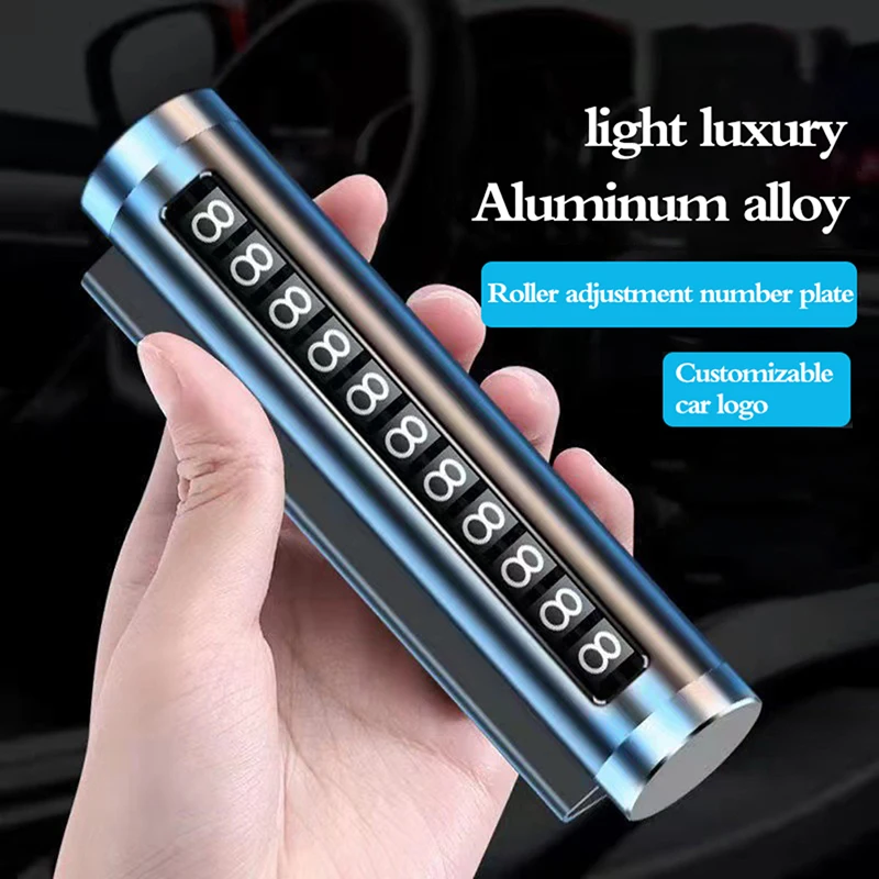 Aluminum alloy rolling digital parking number plate car moving temporary parking telephone plate