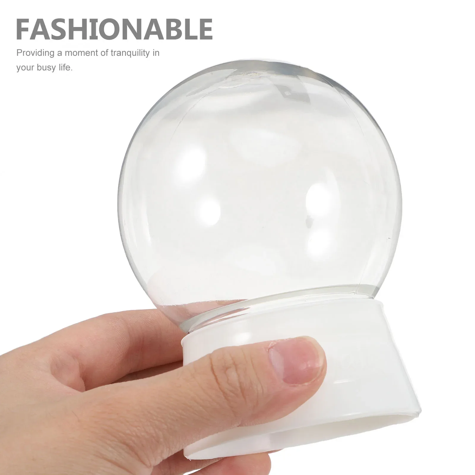6pcs Snow Globes 270ml Water Globe Empty Snow Globe Fillable Christmas Balls For DIY Crafts Christmas Home Decor Favor Gifts