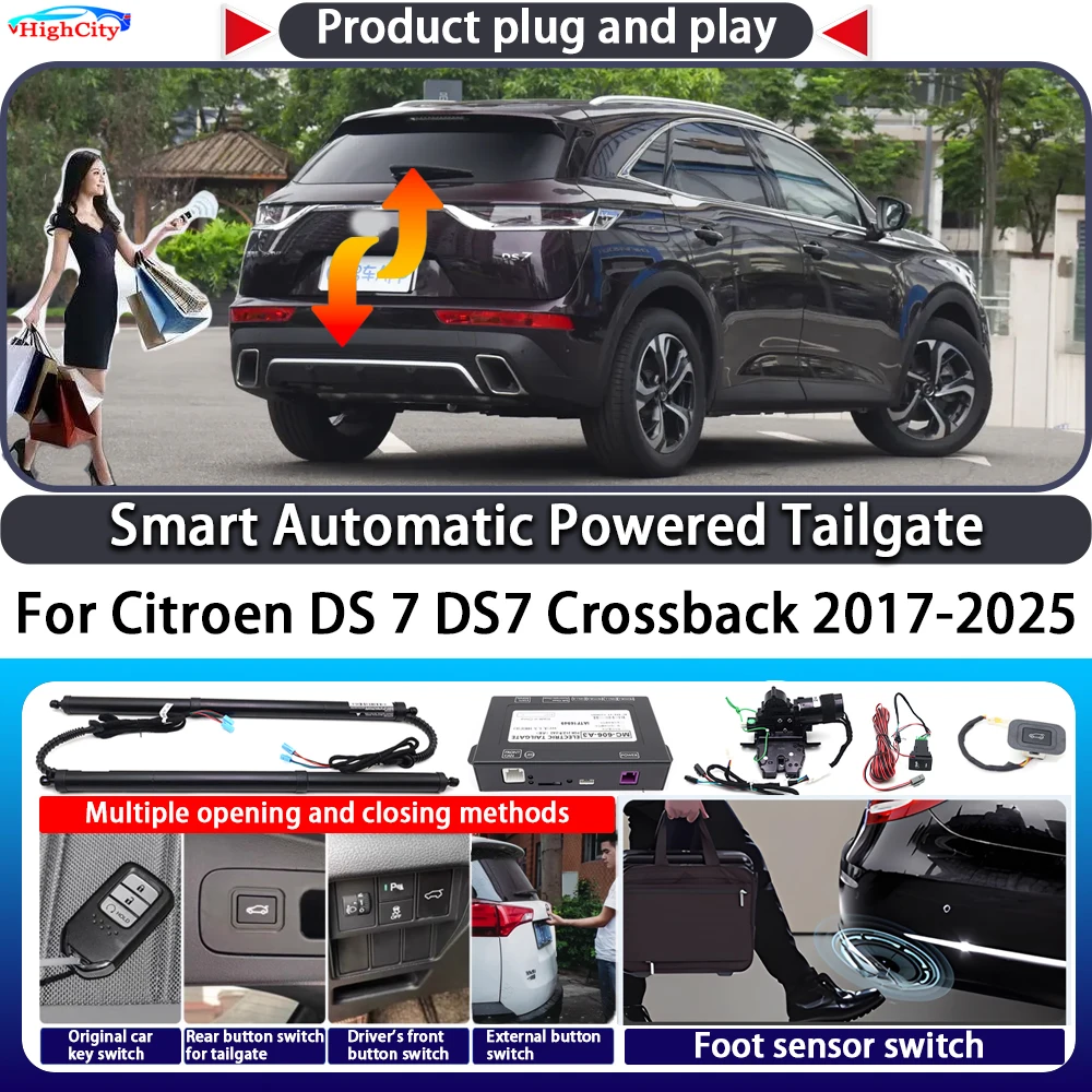 For Citroen DS 7 DS7 Crossback 2017-2025 Smart Automatic Powered Tailgate Key Control Trunk Lift Close Electric Power Tailgate