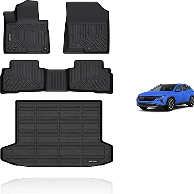 

4pcs Car Floor Mats & 1pc Cargo Mat Compatible for 2022-2023 Hyundai Tucson Hybrid Black