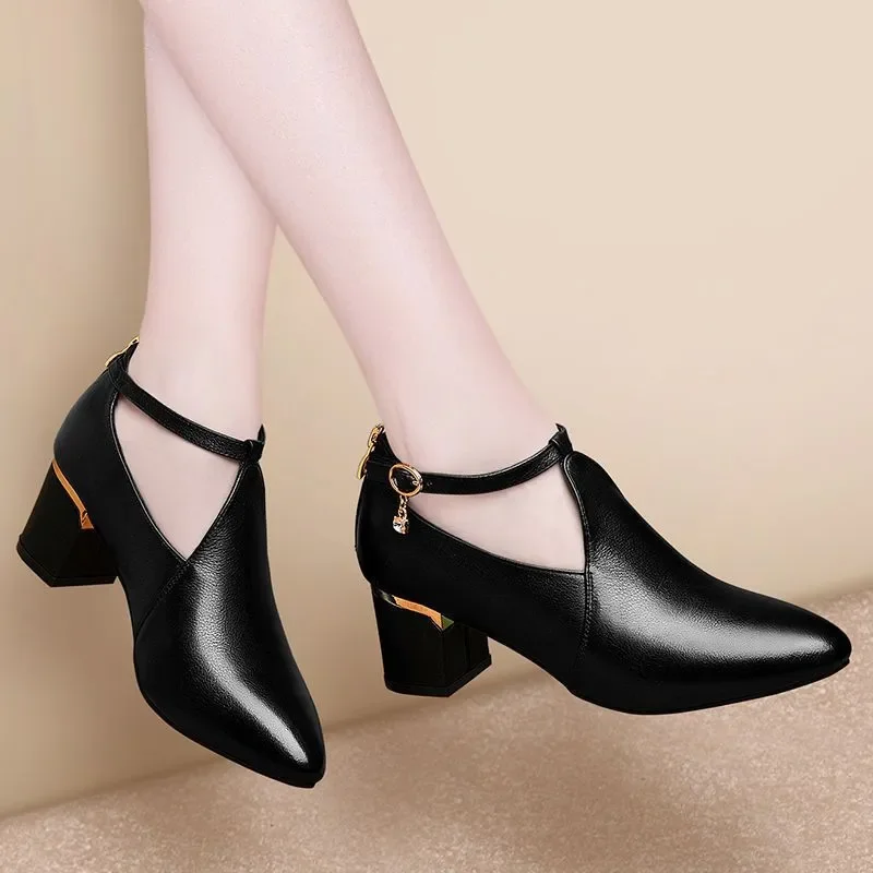 Women Casual European Design High Quality Spring Lace Up Shoes Lady Cool Comfort Black Stylish Heel Boots Botas Femininas G745