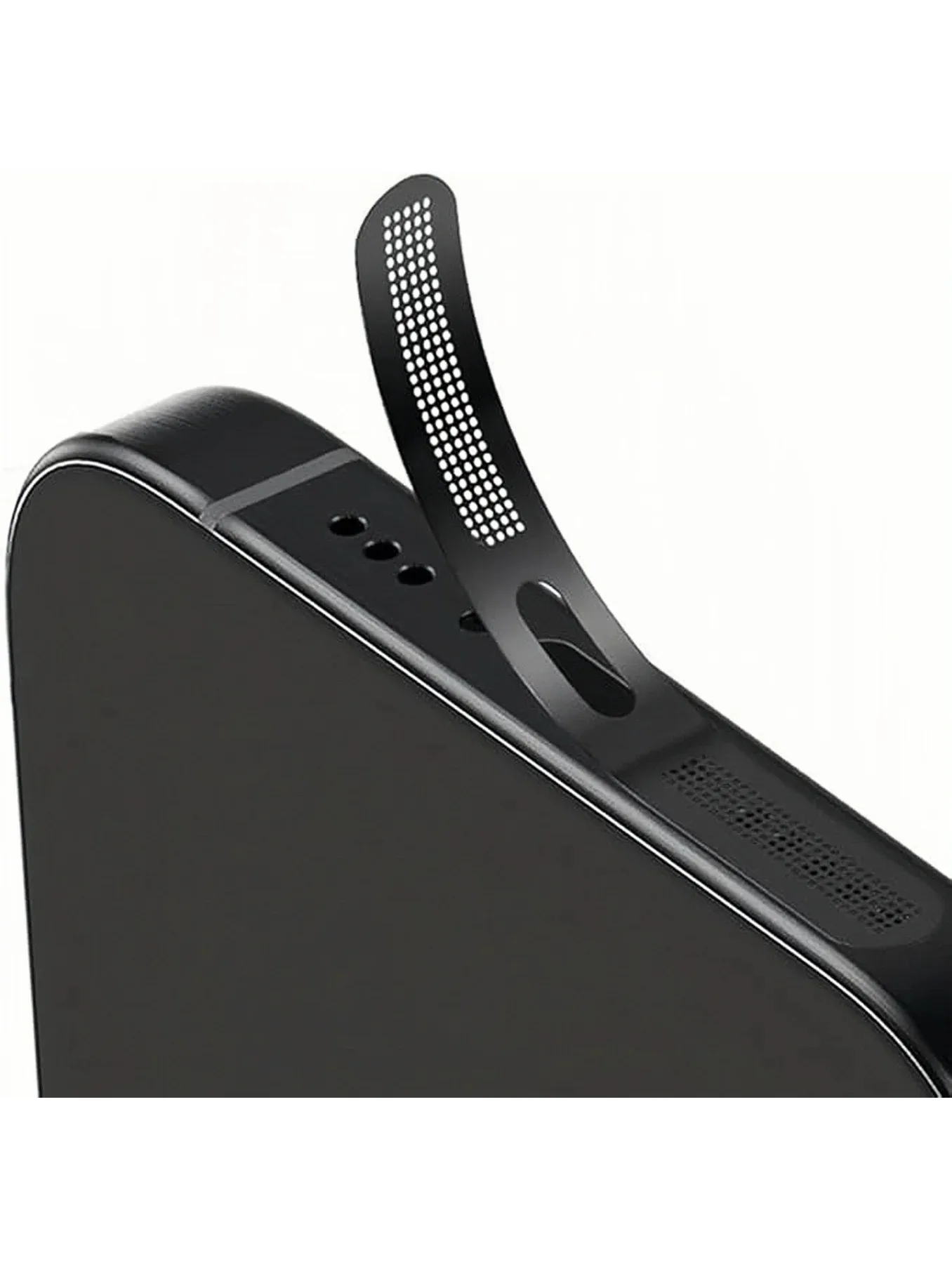 Filet autocollant Anti-poussière en métal, 2 pièces, pour iPhone 16 Pro 15 14 13 12 séries, trou de haut-parleur, protecteur en maille Anti-poussière Compatible