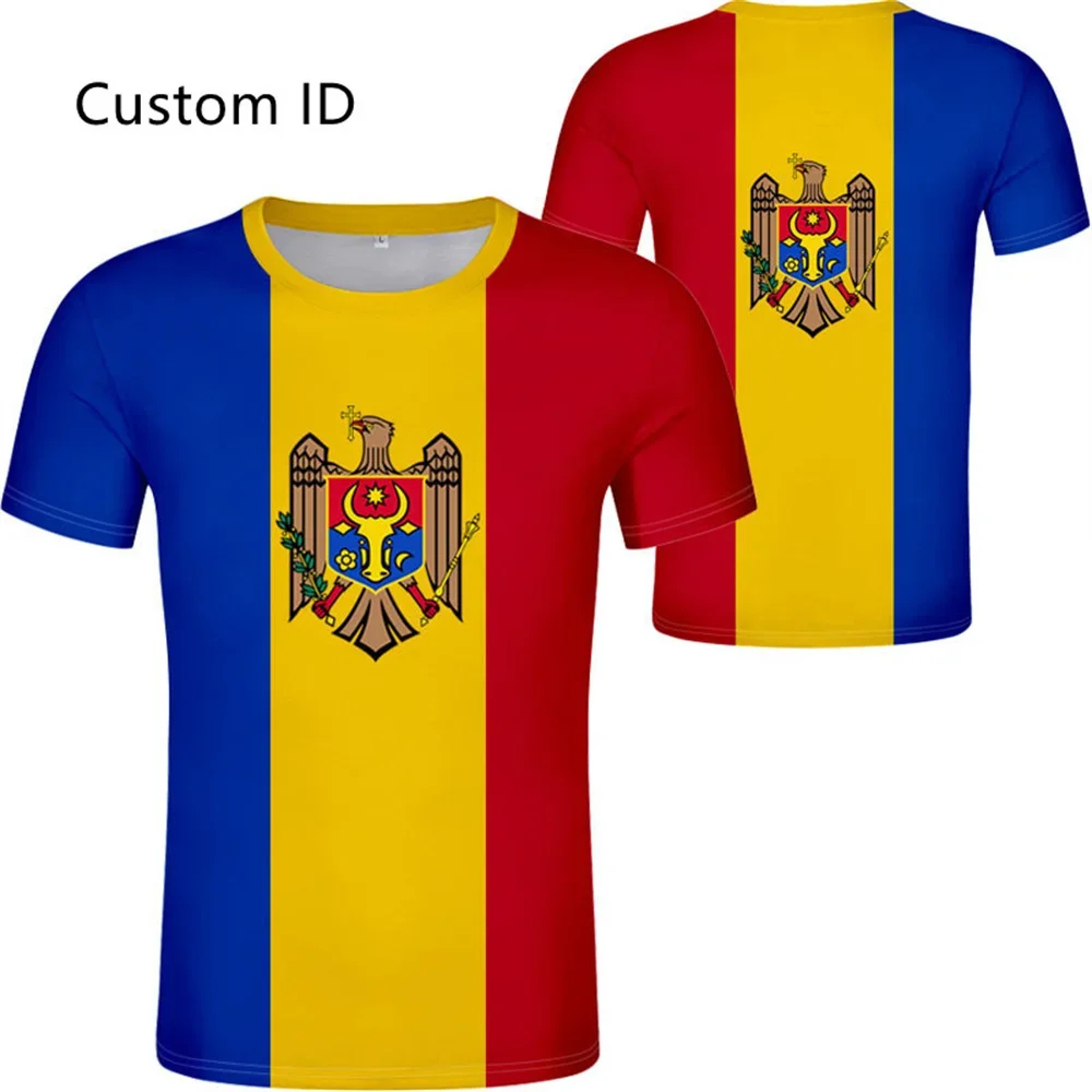 Moldova flag 3D T-shirt Free Custom Name Number Mda T-shirt Flag Md Republic National College Print Photo Men Women Clothing