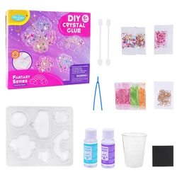 Nowy, unikalny, ręcznie robiony zestaw dla dzieci DIY Crystal Drip Glue Shake Music Toy Making Material Package Set