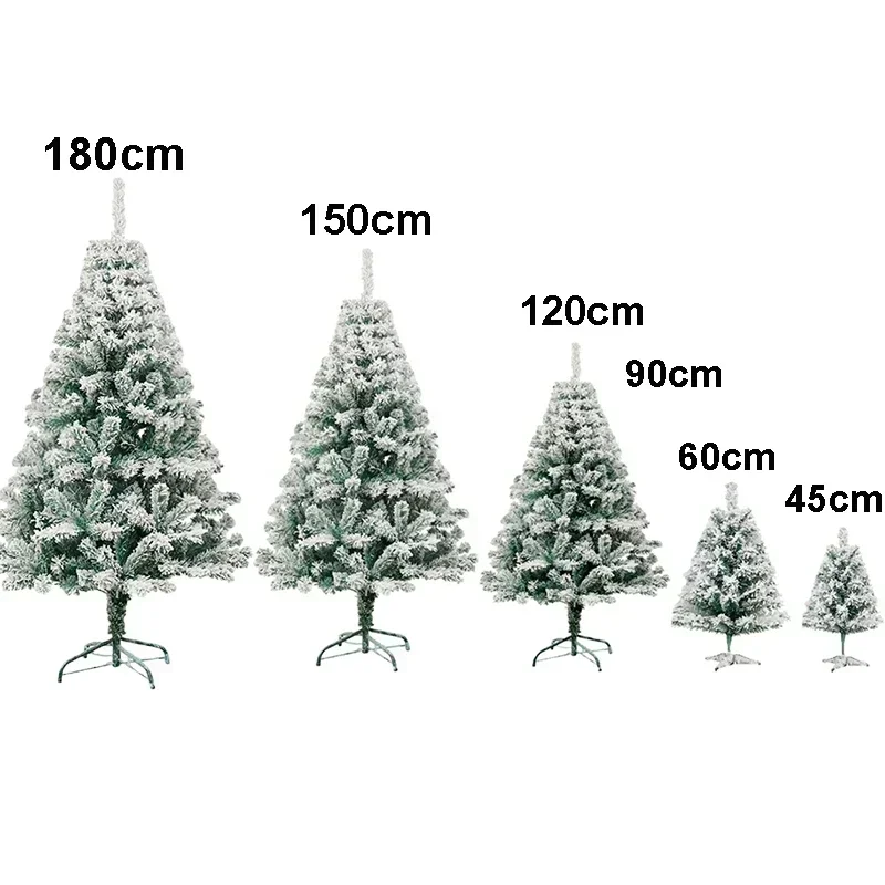 

For 90/120/150/180cm Christmas Tree Decoration Set White Christmas Trees Ornaments Snow New Year Party Holiday Outdoor Home