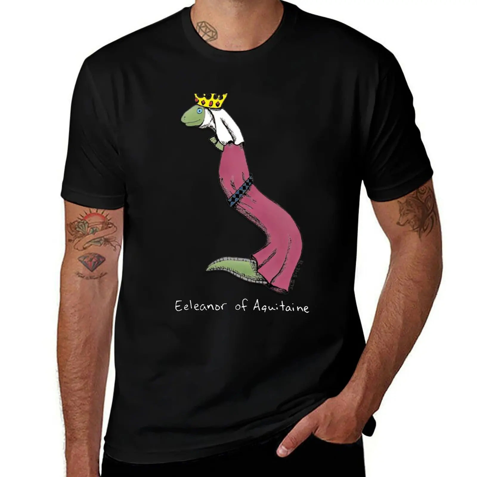 Eeleanor of Aquitaine white text T-Shirt Casual All Match Tee Shirt for Men T-Shirt