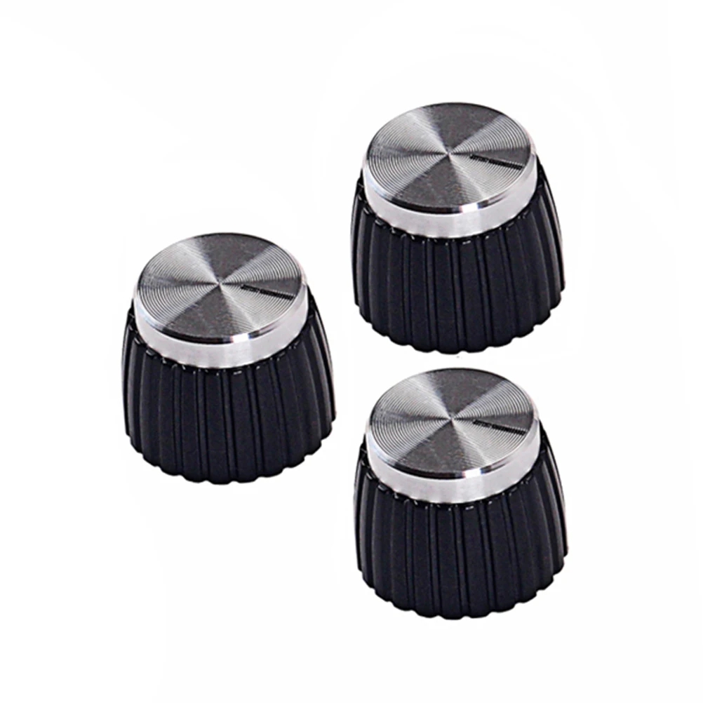 

5pcs Plastic Control Amplifier Knobs For Guitar Bass Replacement Fit Concentric Split Shaft Pots Durable Electric Tools Black
