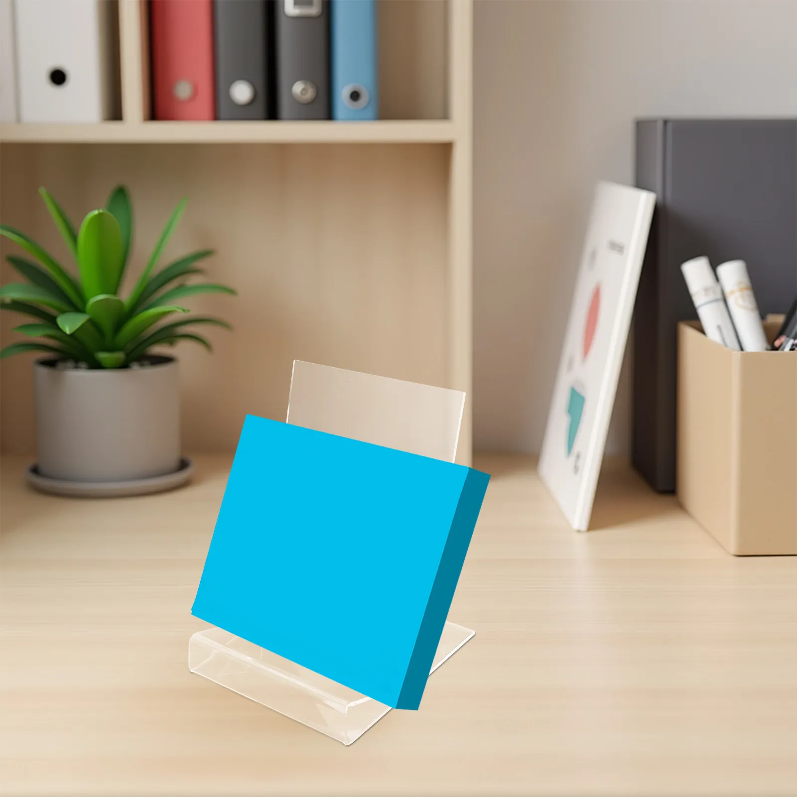 

L Shaped Puzzle Box Lid Stand Acrylic Stable Desk Holder Puzzle Board Reading Book Recipe Display Baffle L Shaped Reading Stand