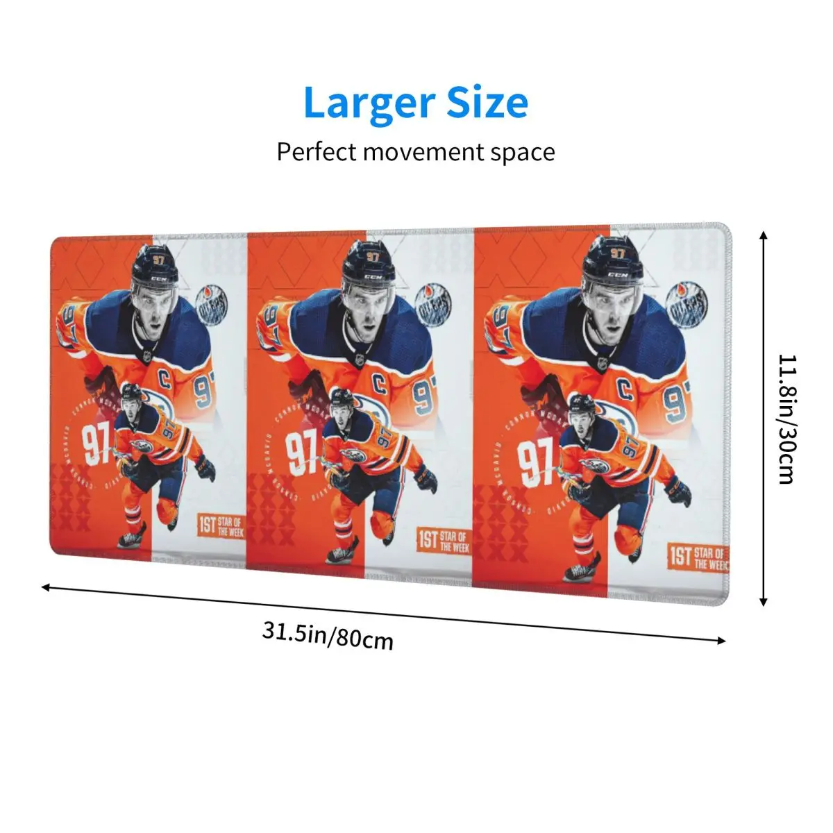 Large Mouse Pad Connor McDavid Gamer PC Laptop Mats Keyboard Carpet Computer Gaming Office Accessories Desk Mat