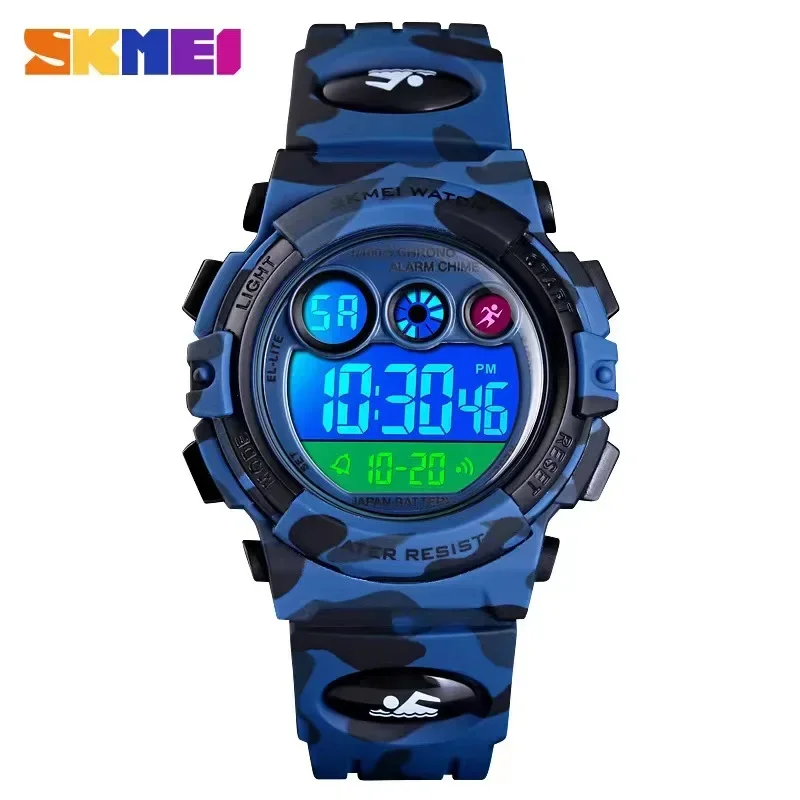 

SKMEI 1547 Young And Energetic Dial Design 50M Waterproof Colorful LED+EL Lights relogio infantil Children's Sport Kids Watches