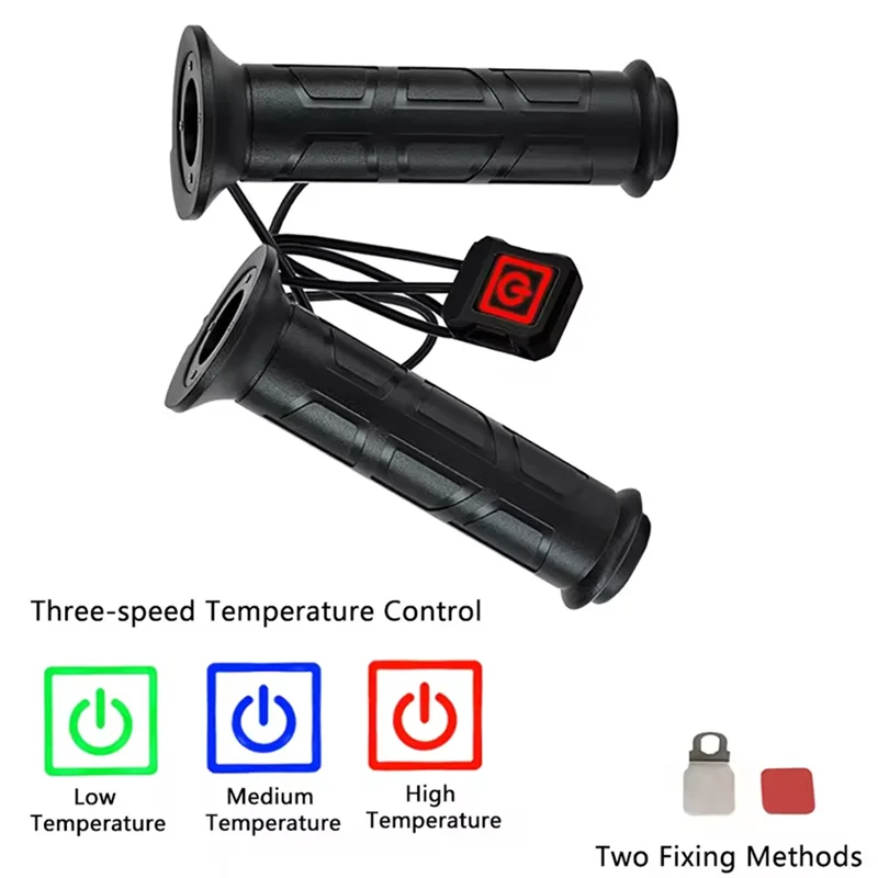 

12V Electric Heated Grips Handlebar For ATV Intelligent Three-Speed Heating Handgrips For Diameter For 22MM