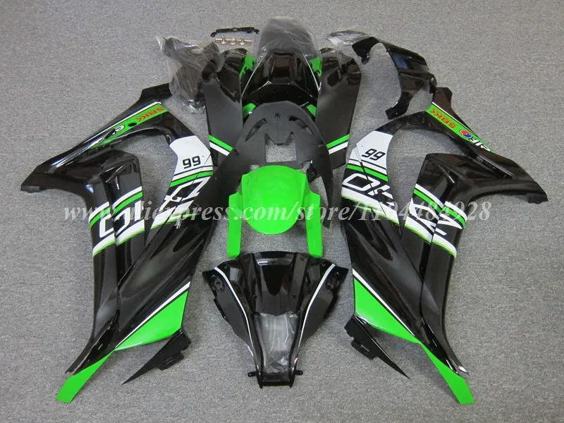 

4Gifts New ABS Motorcycle Fairings Kit Fit For Kawasaki ZX-10R 2011 2012 2013 2014 2015 Bodywork Set Custom Green Black