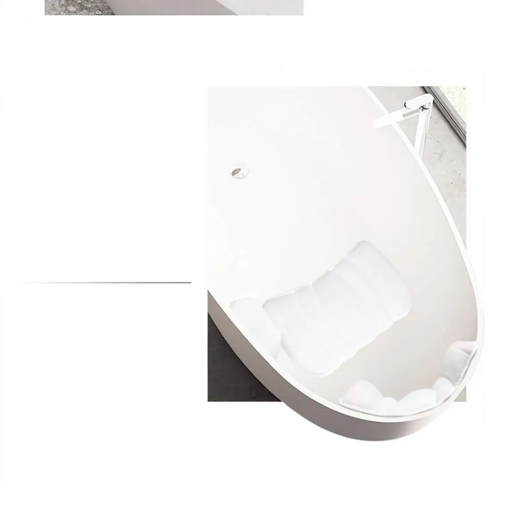Luxury Bath Tub Cushion Waterproof Anti Slip Head Neck Support Pillow Polyurethane Pad For Relaxing Home SPA Bathing Accessories