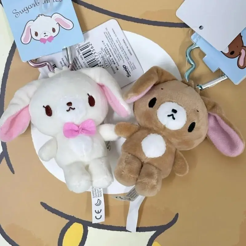Kawaii Sugarbunnies Plush Doll Love Keychain Japanese Anime Cartoon Rabbit Mountaineering Buckle BackpackZipperDecorativeToyGift