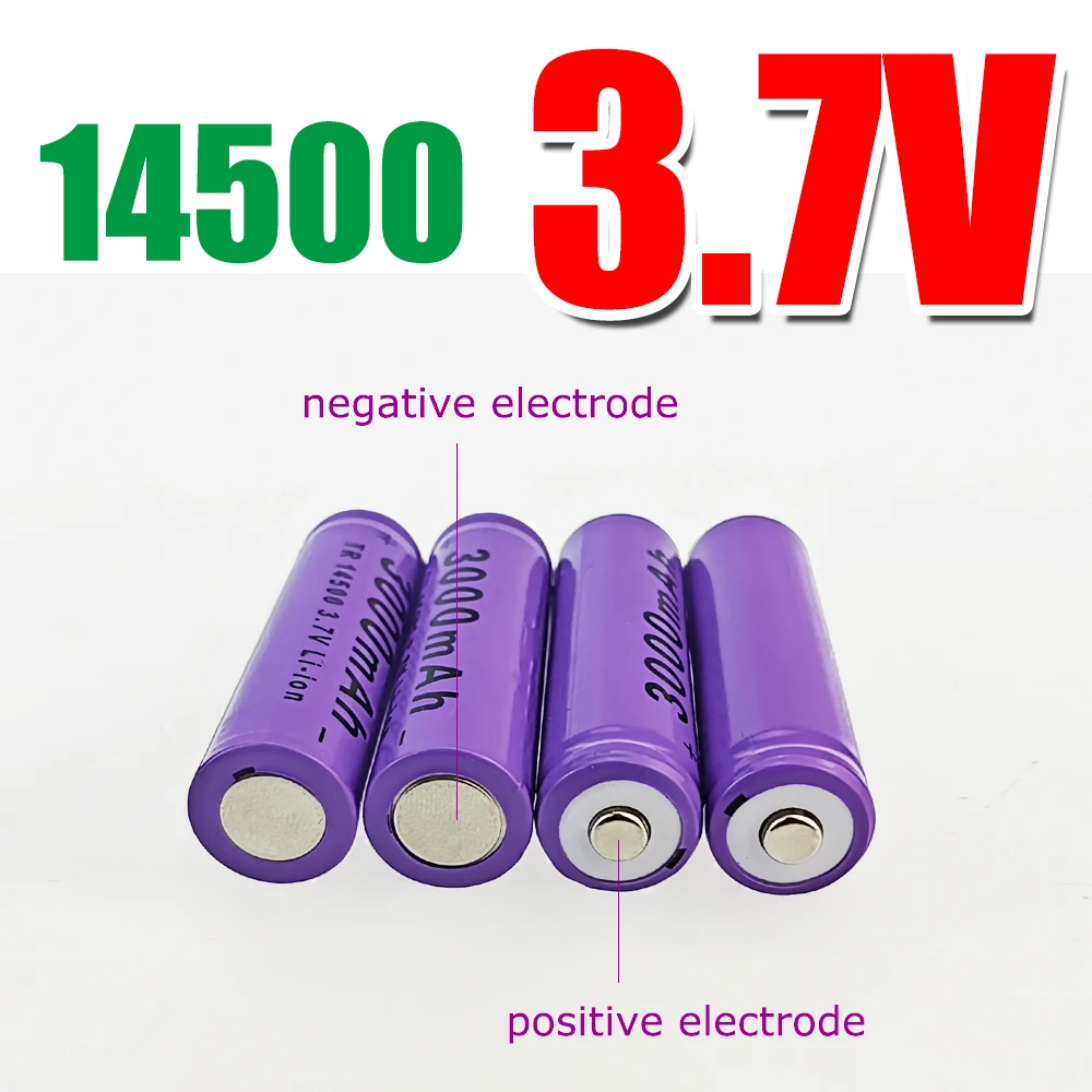 

Rechargeable 3000mAh 14500 Lithium Battery LED Flashlight Toy with Portable Charger 3.7V for Outdoor Activities